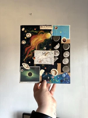 Arte Original Collage Astrología Astronomía Estrellas Espaciales Sol Luna Tarot Magia Mikah Foto 1 de 4