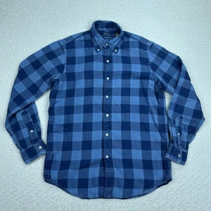 Polo Ralph Lauren uomo vestibilità classica camicia indaco taglia media blu a quadri cotone - Foto 1 di 6