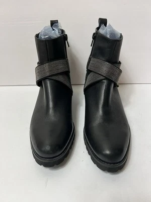 Botín Van Eli para mujer talla 9 negro con correa envolvente cremallera lateral Foto 1 de 4