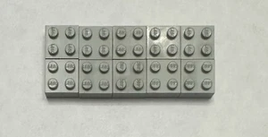 Vintage Modulex 10 Bricks 2x2 Gray with LEGO Logo - Picture 1 of 1