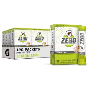 Gatorade G Zero Powder, Lemon Lime, 0.10oz Packets, .10 Ounce (Pack of 120) - Picture 1 of 7