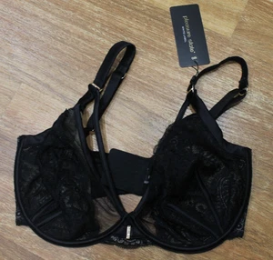 NEW PLEASURE STATE KIKA BLACK LACE UNDERWIRE SIZE 10G / 32G RRP $89  P20-2498V.B - Picture 1 of 2