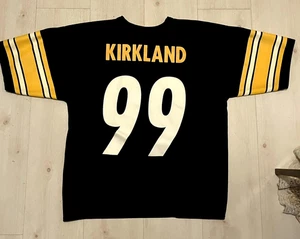 Vintage Logo 7 NFL Pittsburgh Steelers Levon Kirkland #99 Jersey Sz Large - Picture 1 of 11
