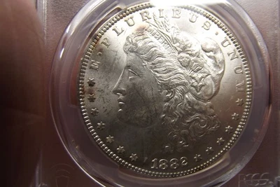 1882-P Morgan Silver Dollar Freshly graded  PCGS MS63 Original - Image 1 of 4