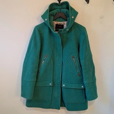 J. Crew Women's Kelly Green Chateau Parka Stadium Cloth Nellogori Wool Jacket 16 - Image 1 of 4
