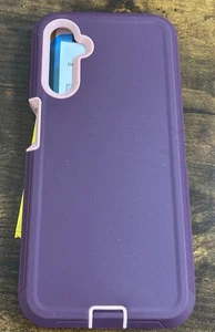 Samsung A 14 5G Case W Screen Protector Purple Rugged 3 Layer Protect Open Box - Picture 1 of 9