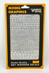 Woodland Scenics MG735 Extended Gothic RR White-Dry Transfer Decals - Picture 1 of 2