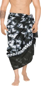 HAPPY BAY Men's Sarong Bath Swim Pareo Wrap One Size Moonlight Tie Dye - Picture 1 of 3