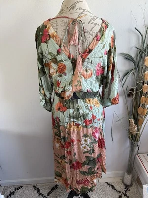 FARM X Anthropologie Maxi Dress V neck Floral Size PS Flaw - Image 1 of 4