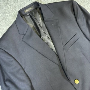 Lauren Ralph Lauren Blazer Mens 40S Navy Wool Waterbury Gold Button Classic Fit - Picture 1 of 12