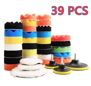 Car Polishing Sponge Pads Kit Foam Pad Buffer Kit Polishing Machine Wax Pads - Picture 1 of 7