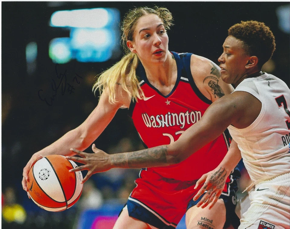 EMILY ENGSTLER Signed 8 x 10 Photo WNBA Basketball WASHINGTON MYSTICS Louisville - Image 1 of 1