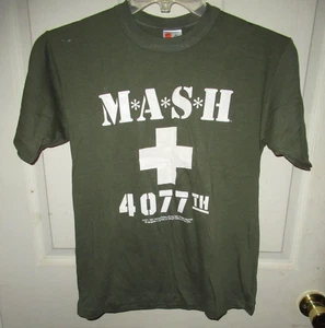 VINTAGE M.A.S.H. 4077TH 1983 FOX TV SHOW GREEN T-SHIRT SZ M - Picture 1 of 3