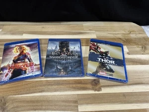 ✅THOR THE DARK WORLD ✅Black Panther Wakanda Forever ✅Captain Marvel ✅Blu-ray New - Foto 1 di 12