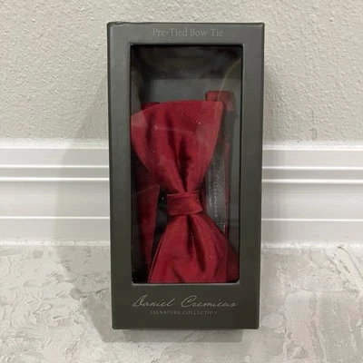 Pajarita de seda Daniel Cremieux clásica roja para hombre nueva con etiquetas  Foto 1 de 4