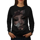 Wellcoda Android Face Cool Womens Sweatshirt, Crazy Casual Pullover Jumper
