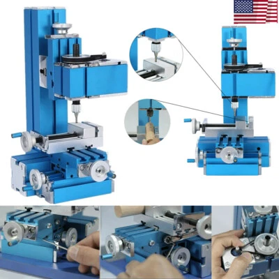 Mini Electric Bench Milling Machine DIY Woodworking Soft Metal Processing Tool - Image 1 of 4