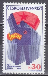Czechoslovakia MNH 1972 Mi 2079 Sc 1825 Trade Union Congress, Prague ** - Picture 1 of 1