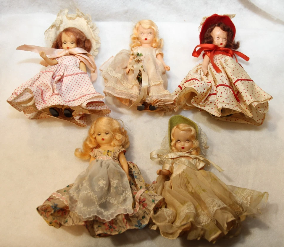 MUÑECAS NANCY ANN CUENTOS VINTAGE - Lote de 5 Muñecas Bisque 5.5" Ver Fotos Foto 1 de 4