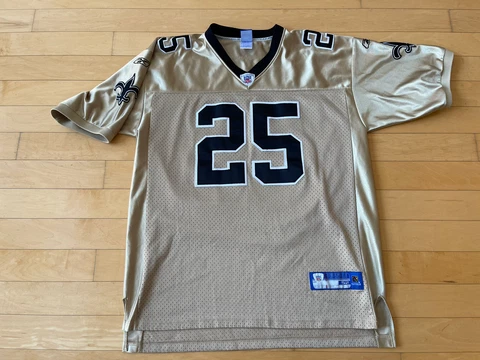 Reggie Bush Authentic New Orleans Saints Gold Jersey #25  Size 52 Reebok Cover