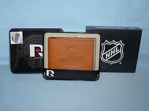 CHICAGO BLACKHAWKS 2015 Stanley Cup CHAMPS  Leather BiFold Wallet   NIB  brown - Picture 1 of 9