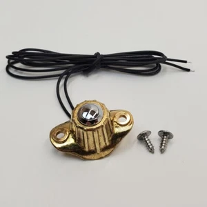 Vintage Brass Momentary Horn / Starter Switch, Button for 7/8" & 1" Handlebars - Picture 1 of 5