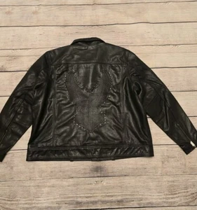 Harley-Davidson Motorbreath Schwarz Lederjacke Herren 3XL Eagle Logo Neu mit Etikett - Bild 1 von 15
