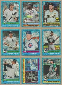 2025 Topps Heritage Chrome Light Blue Sparkle Parallel #401-500 Pick Any U Want - Bild 1 von 2