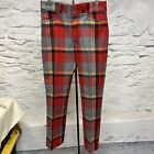Pantalon de golf homme vintage années 1970 Impact années 70 plaid multicolore taille 34x32 flanelle