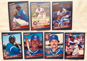 7 Cubs signed 1986 Donruss cards Lee Smith Ron Cey Billy Hatcher Gary Matthews - Picture 1 of 1