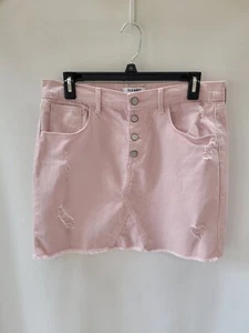 Old Navy Pink Denim Skirt Girl's Size XL (14) Plus - Picture 1 of 6