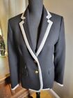J Crew Navy And Grey Classic Hacking Wool Blazer Size 8T