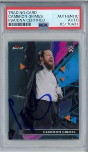 Cameron Grimes Signed Auto Slabbed 2021 WWE NXT Topps Finest Card PSA DNA - Picture 1 of 2