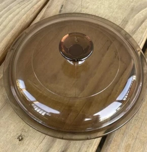 Visions Pyrex 6" Amber LID ONLY V-1-C Fits 1L Saucepan Pot Or Heat & Eat V-240-B - Picture 1 of 3