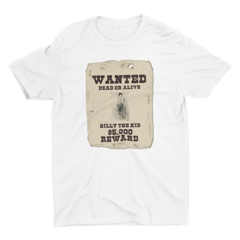 Billy The Kid Wanted Poster Shirt, Dead or Alive  - Imagem 1 de 1