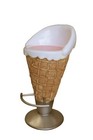 Ice Cream Bar Stool - Strawberry Ice Cream Bar Stool with Back Rest