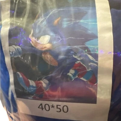 Manta Minky Blue Sonic the Hedgehog, 40X50, talla infantil. Foto 1 de 3