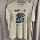 Mystic Lake Shirt Adult Large Grey Short Sleeve Casino Prior Lakes 90S Men?S