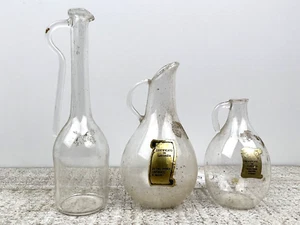 Mini Vetro Pyrex Lavorato mano Italian Lab Glass Perfume Bottle decanter Vintage - Picture 1 of 7