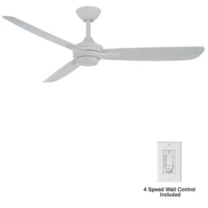 MinkaAire Rudolph 52" 3 Flügel Innen Weiß Deckenventilator Wandsteuerung - Bild 1 von 5