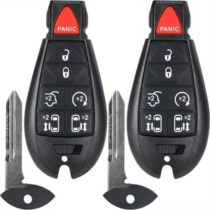 2 PCS Smart 433MHZ Keyless Remote Car Key Fob For Chrysler T&C Caravan Dodge, VW - Picture 1 of 13