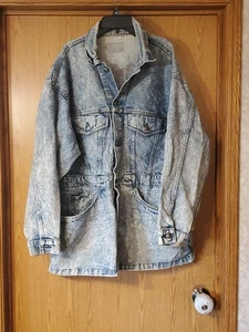 Levi's Acid Wash Denim Chore Barn Trucker Grunge Jeansjacke Größe L USA - Bild 1 von 14