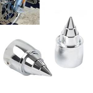 Cubierta de tuerca de eje delantero cromado para Harley Road Street Glide Softail - Imagen 1 de 11