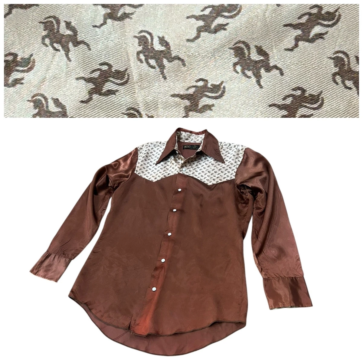 トップス SUBLATIONS RUSTY SATIN WESTERN SHIRT 13 RUSTY SATIN WESTERN SHIRT .13【RUSTY BLACK】 – SUBLATIONS