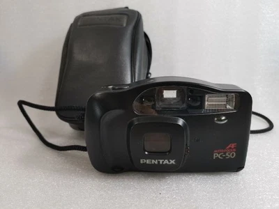 Pentax PC50 AF 35mm Compact Film Camera with Case WORKING ID4452 B55 - Image 1 of 4