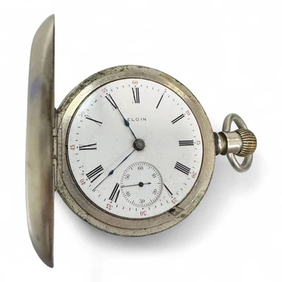 Antiguo reloj de bolsillo Elgin Farmhouse Hunter años 18 *NO FUNCIONA* Foto 1 de 4