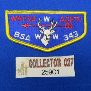 Boy Scout OA Wapsu Achtu Lodge 343 S7 Order Of The Arrow Flap Patch PA 259C1 - Picture 1 of 3