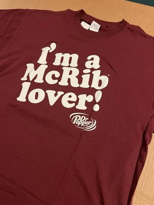 *NUEVO* RARO Camiseta Promocional Dr. Pepper X McRib McDonald’s XL Soda Comida Rápida Y2K Foto 1 de 4