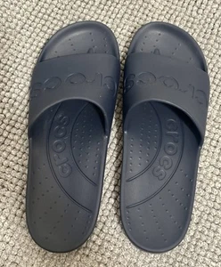 Crocs Unisex Erwachsene klassische kultige bequeme Schlappen Sandalen Herren 11/Damen 13 *marineblau* - Bild 1 von 6