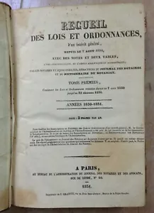 RECUEIL DES LOIS ET ORDONNANCE DEPUIS LE 7 AOUT 1830 EDITION ORIGINALE - Picture 1 of 9